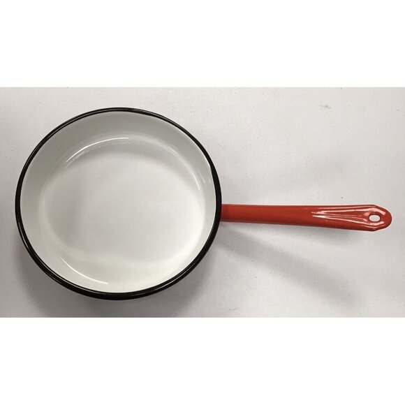 Westen Bessano Italy Vintage Lot Of 3 Red Farmhouse Enamel Pot/Pan/Lid ❤️ - Picture 7 of 9